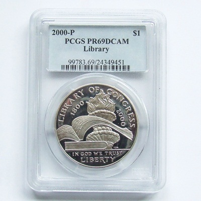 2000-P USA Silver Proof $1 - Library PCGS PR69CAM